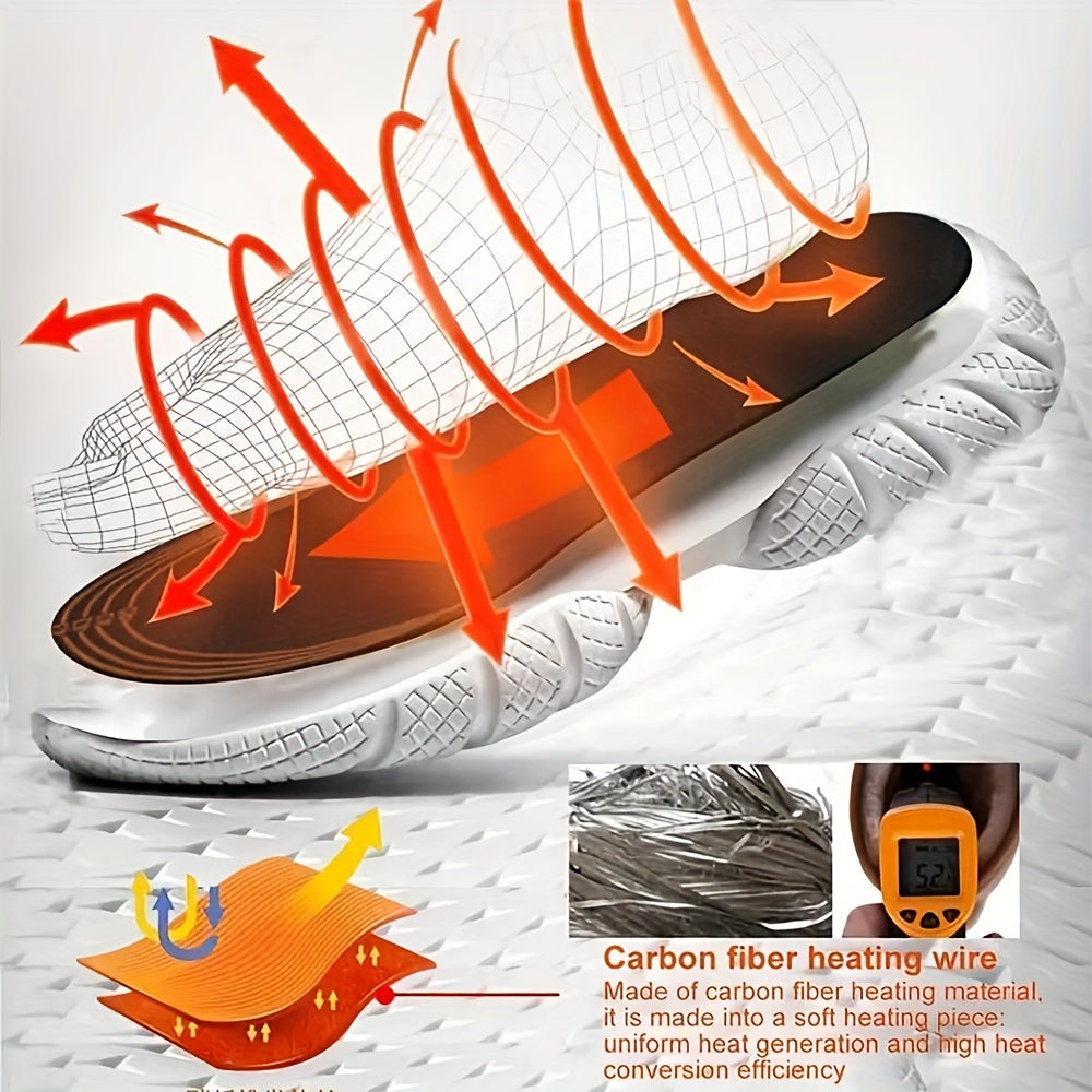 USB Heated Insole: Ideal for Winter Activities, Keeps Feet Warm.