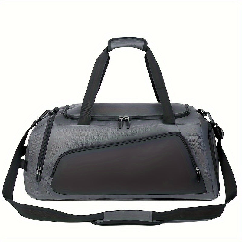 Large capacity basketball bag with separate shoe compartment, suitable for sports, fitness, and travel.