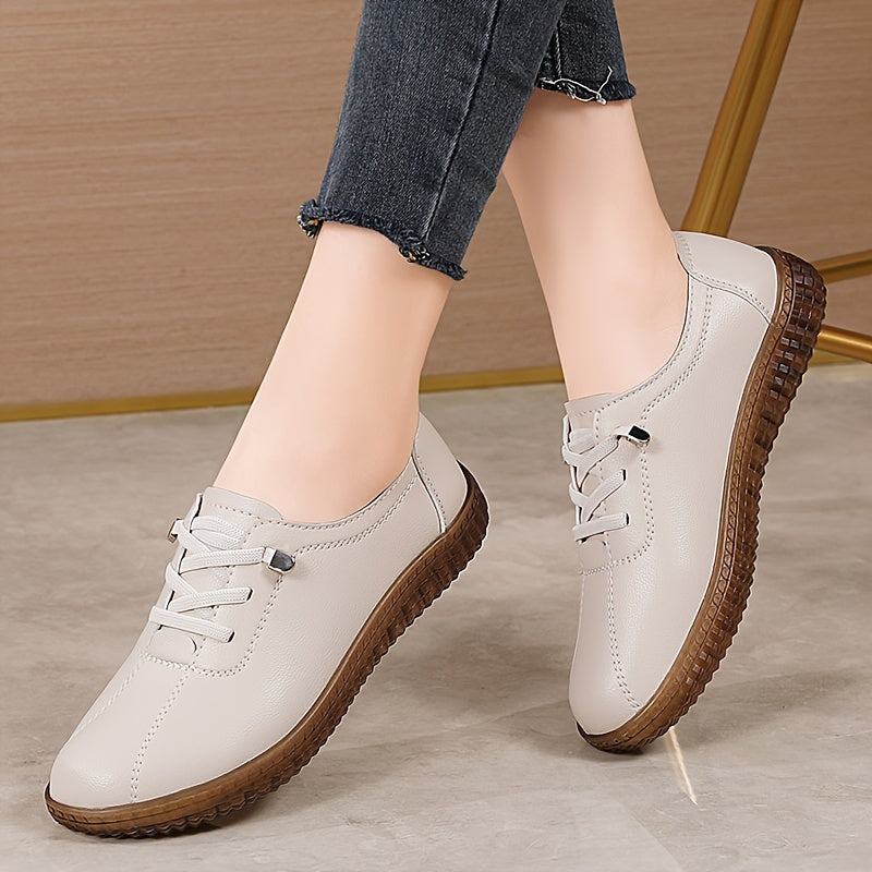 Women's Fashion & Casual Flat Lace-up Oxfords with Durable Sole for Daily Wear