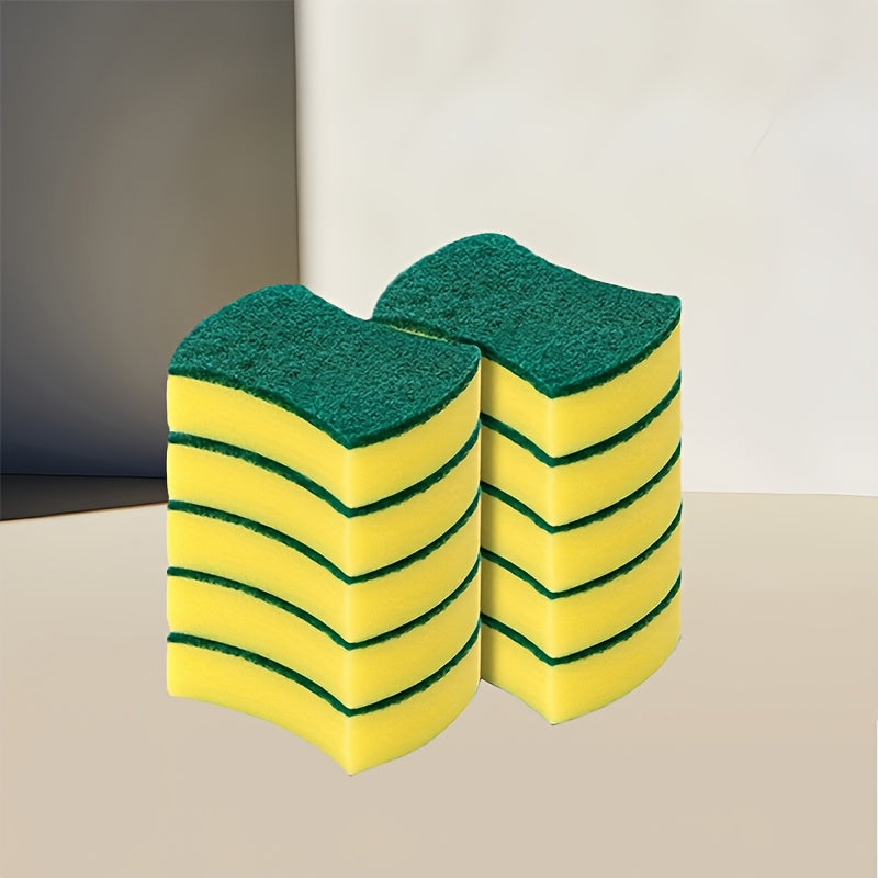 10/12/24 pieces of double-sided scratch-resistant sponge, highly absorbent melamine sponge suitable for cleaning in the kitchen, bathroom, living room, toilet, and car.