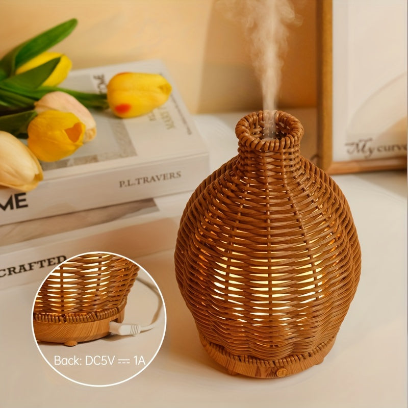 Improve sleep and relaxation with our Festive Wicker Humidifier. Enjoy moisture and aromatherapy wherever you go. Suitable for bedroom, office, travel, and makes a great gift.