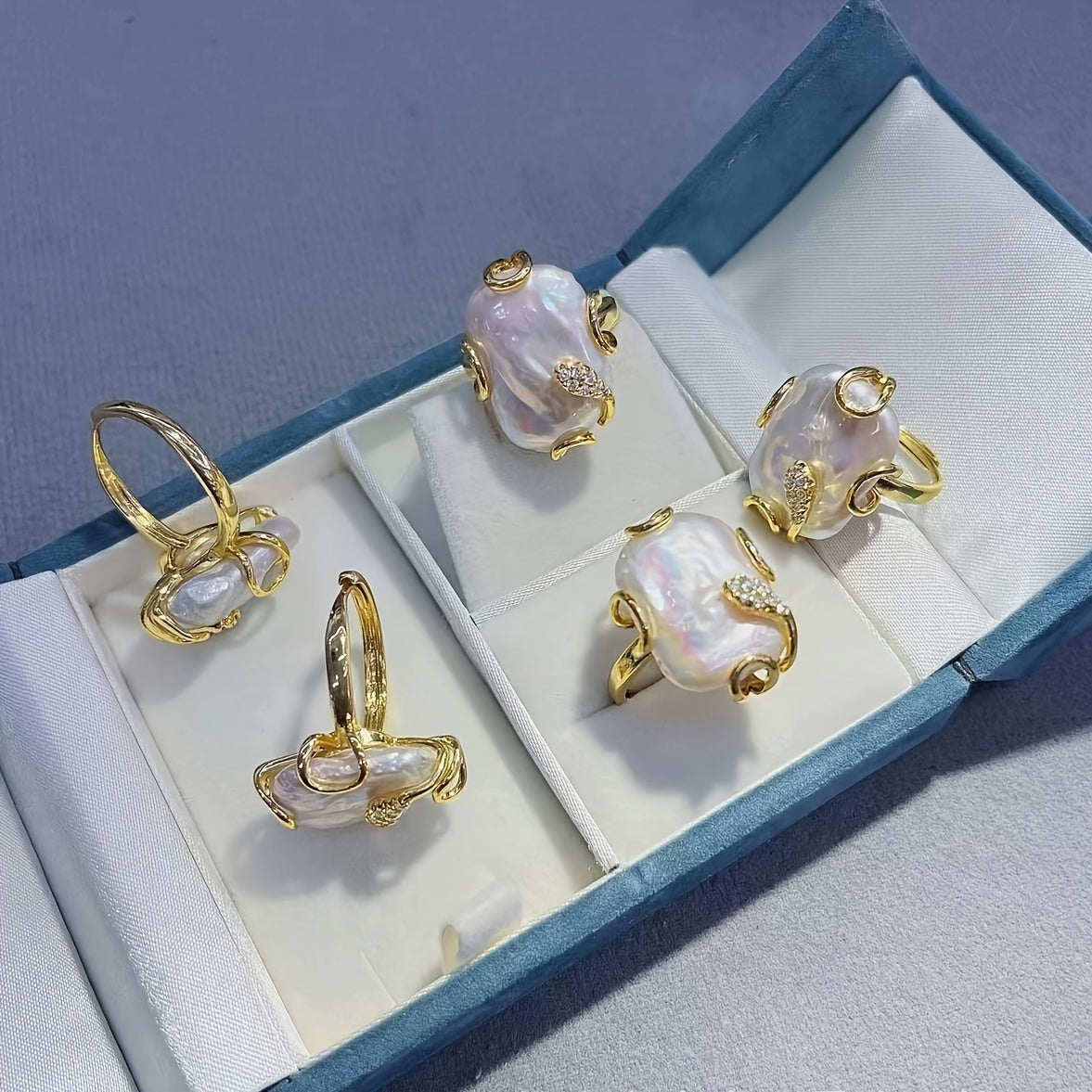 Элегантное кольцо с пресноводной жемчужиной с позолотой 14K, медная основа, идеально подходит для повседневной носки, яркое и универсальное для всех сезонов