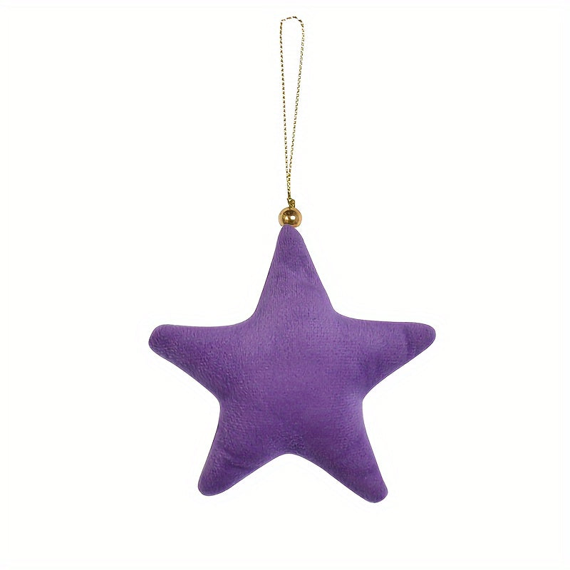 Classic velvet Christmas star ornament for decorating trees and homes.