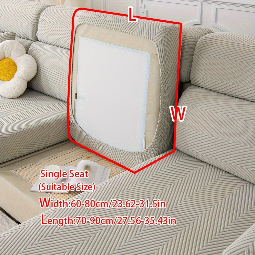 1pc Anti-splash, anti-slip elastic sofa cover for both chic home decor and furniture protection. Sold as single piece.