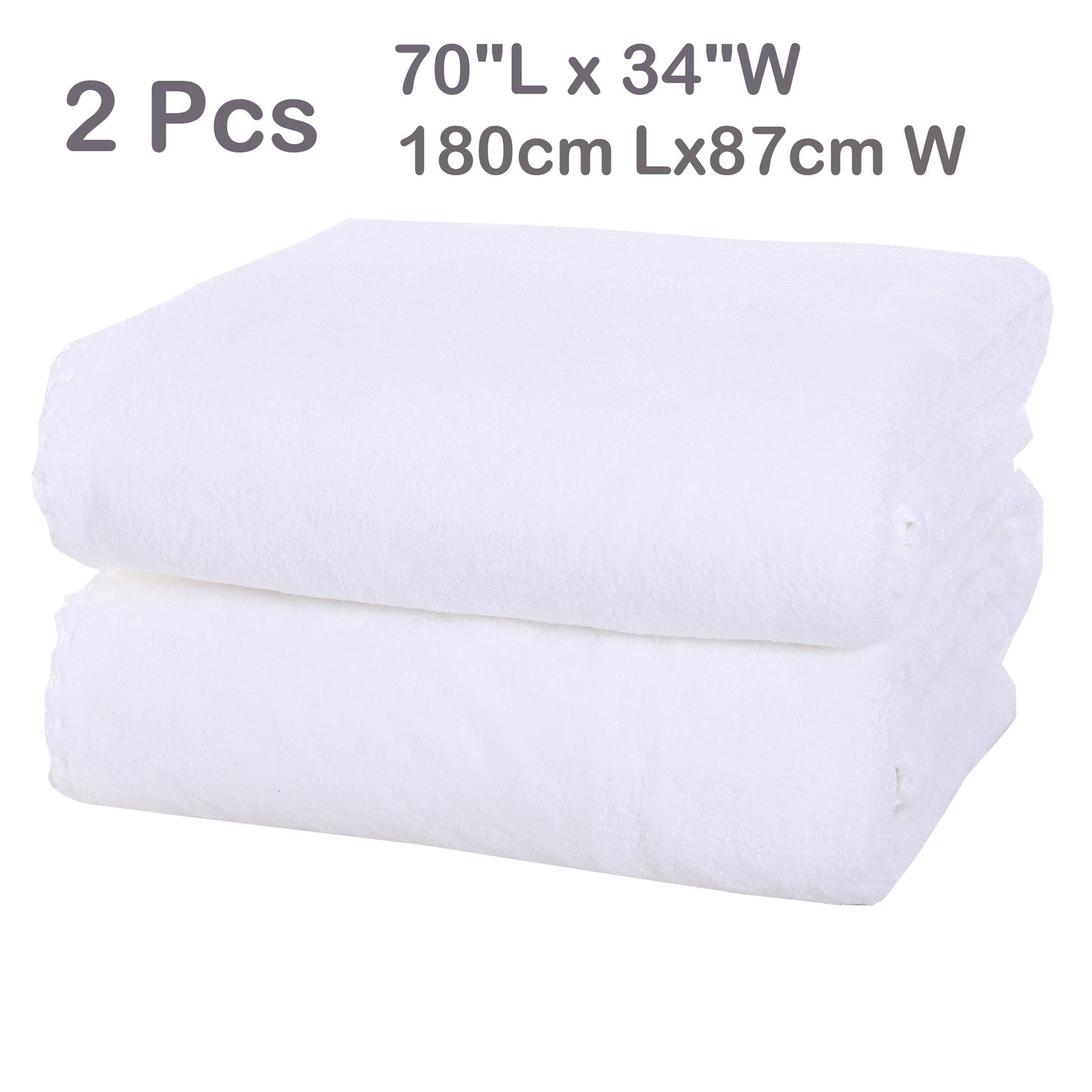 2-piece premium bath towel set made of fluffy polyester coral velvet, highly absorbent and versatile for use in the bathroom, fitness, sports, travel, and as gifts for men and women.