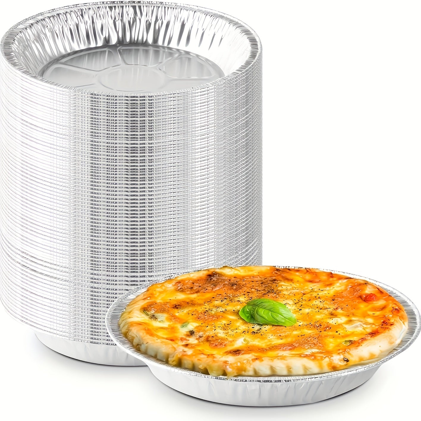 20 pieces of 9-inch round aluminum foil pans - single-use containers for baking, cooking, and catering - ideal for pies, tarts, and pancakes - kitchen essentials for your home.