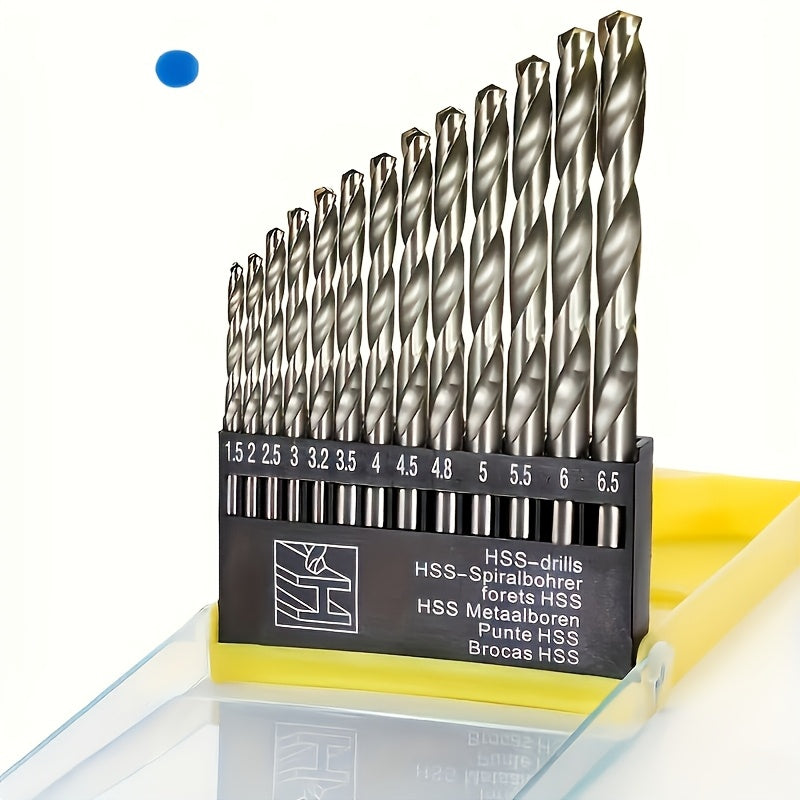 ProMaster M42 HSS Cobalt Drill Bit Set - High-Speed Steel for Hard Metals, Sizes 1.5mm-6.5mm.