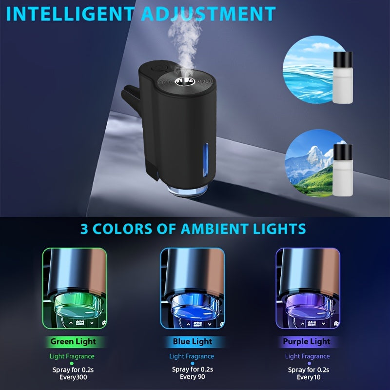 Portable car aromatherapy diffuser with rechargeable battery for a healthy lifestyle.