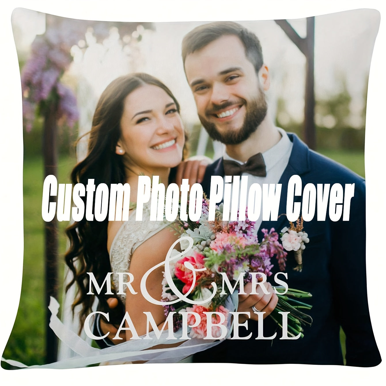 Get your hands on this custom photo pillowcase measuring 45.72x45.72cm made of soft polyester material. With a single-sided print, it is perfect for adding a personal touch to your home decor or as a thoughtful gift for Valentine's Day, Christmas, or