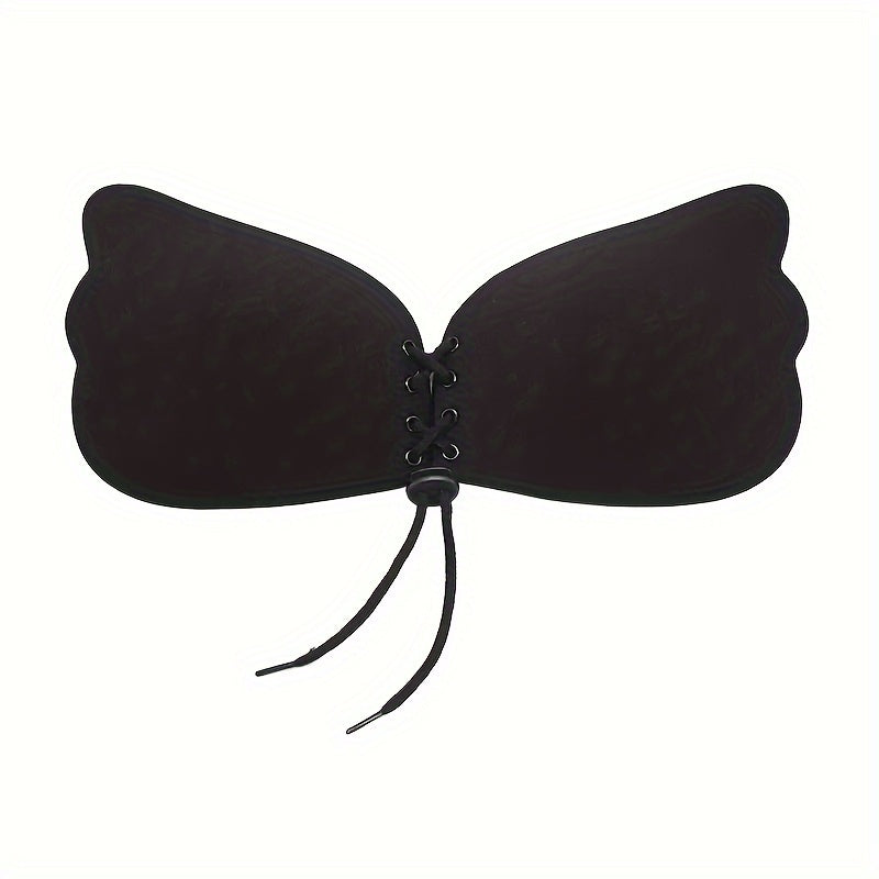 Durable lace-up nipple covers and invisible backless breast pasties for women's lingerie and underwear.