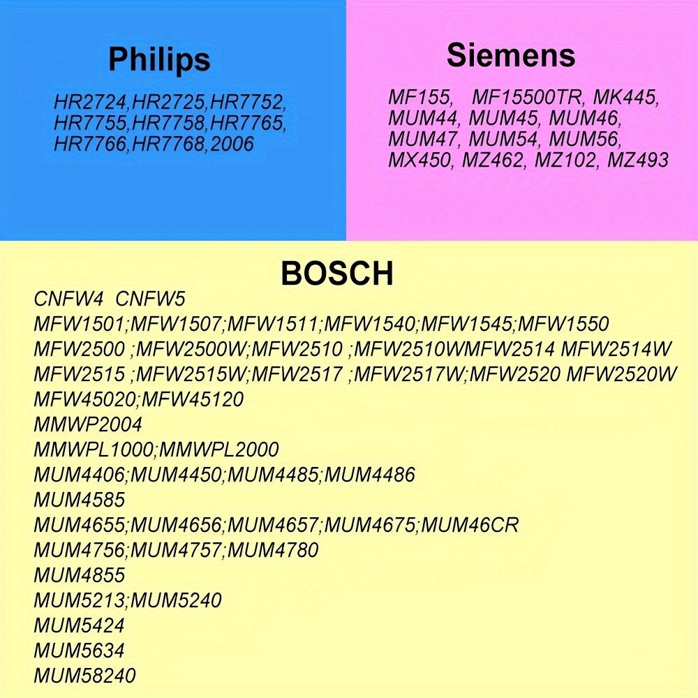 Нож для мясорубки из нержавеющей стали #5 для Bosch MUM 4, MUM5240, MFW 15, Siemens MF155 - Запчасти для одностороннего мясорубки, материал пищевого качества, комплект из 2 штук