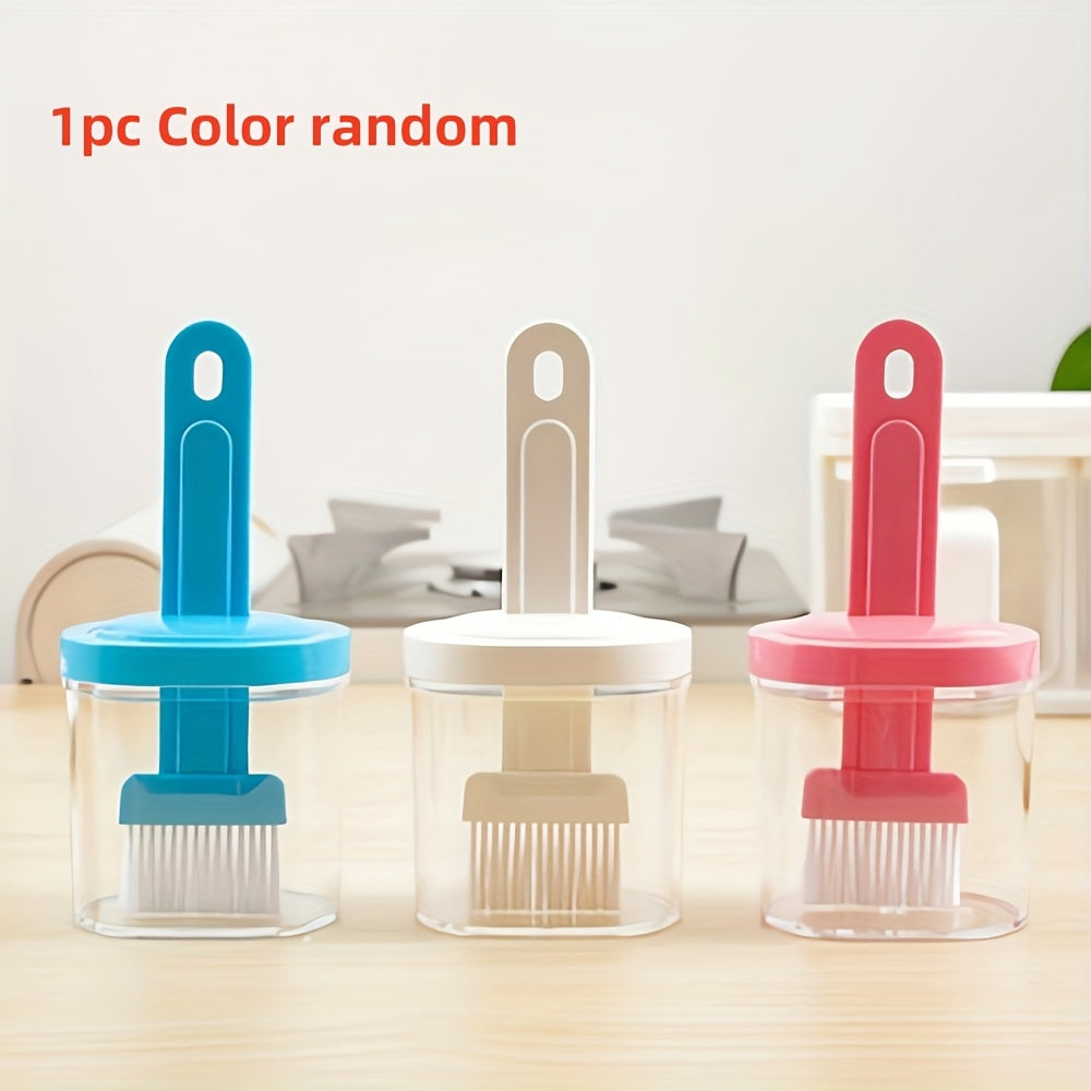 High temperature resistant silicone oil brush with storage box, perfect for cooking, baking, and barbecue.