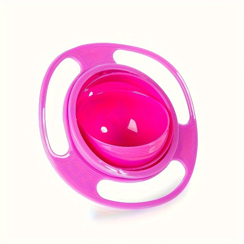 BPA-Free Rotating Bowl for Toddlers with Spill-Proof Design, 360 Degree Spin, Top Fun Feature, and Multi-Color Options