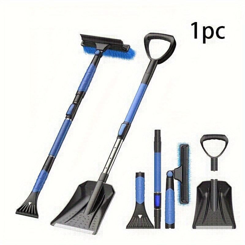 Get ready for winter with the Sleigh Hammer Snow Scraper Set! This versatile kit includes a telescopic ice scraper, removable snow shovel, and non-slip brush, making it the perfect outdoor car snow removal tool for dealing with heavy snow conditions.