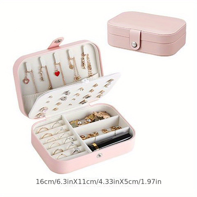 1pc Jewelry Travel Case for organizing and storing jewelry on the go. Can also be used as a stylish addition to various rooms in the house.