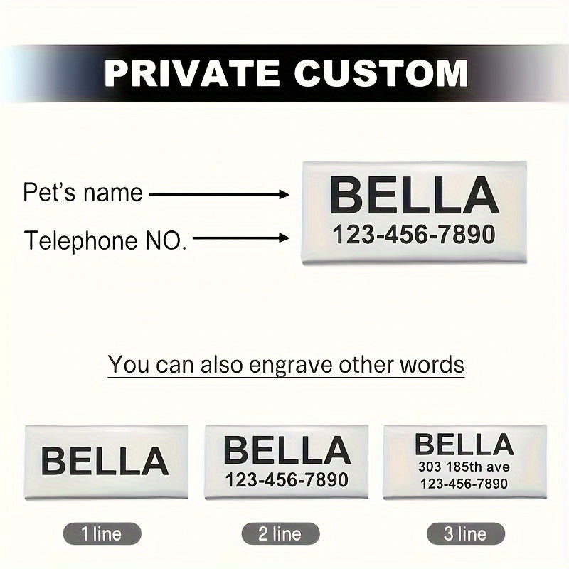 Personalized cat collar with bell, custom engraved ID tag, adjustable anti-suffocation design, suitable for kittens and puppies.