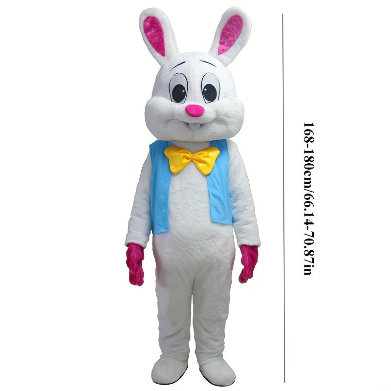 Adult Easter Bunny mascot costume suitable for walking, disguises, parties, and promotions.