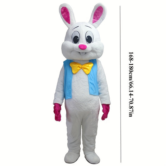 Adult Easter Bunny mascot costume suitable for walking, disguises, parties, and promotions.