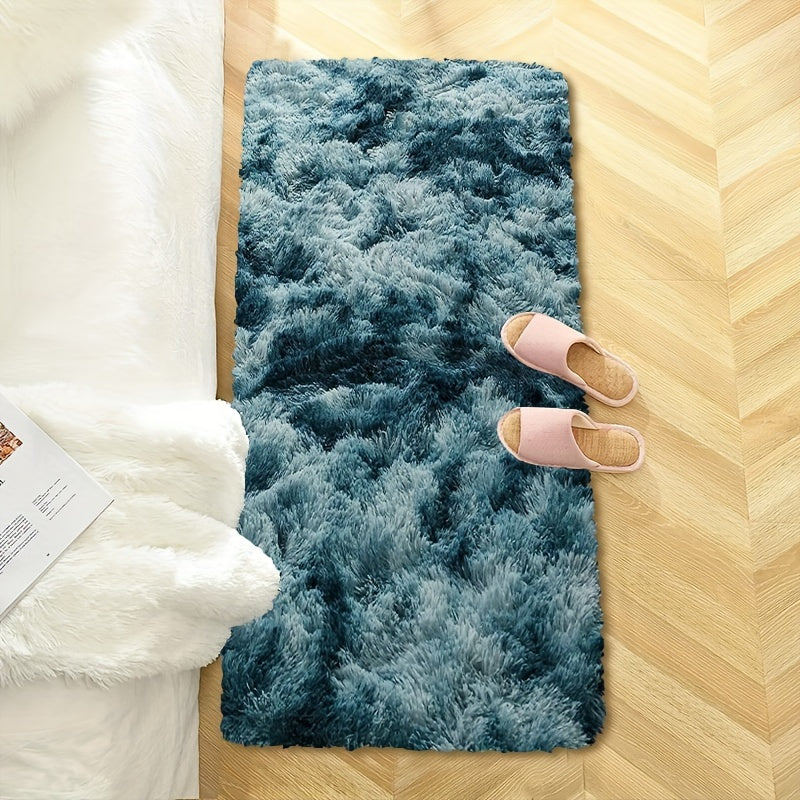 Soft fluffy shag area rug for living room or bedroom. This non-slip, machine washable carpet adds a cute, luxurious touch to your home decor.