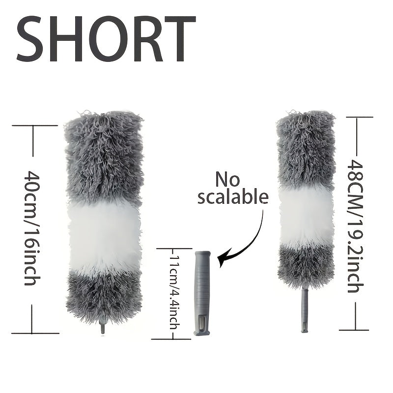 Flexible Electrostatic Duster with Adjustable Head - Eco-Friendly and Easy to Clean for Hard-to-Reach Areas, Household Items, and Vehicles - Battery-Free Technology