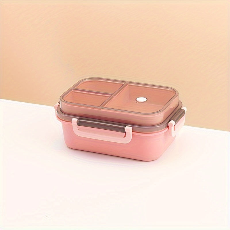 Premium high quality lunch box made from food grade PP material with two compartments, suitable for students and portable use. This bento box has a large capacity and is microwaveable for convenient heating. It is multi-functional and can be used for