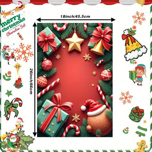 One 18 by 66.04 cm Kitchen Towel perfect for the Christmas Winter Season. This Merry Christmas themed Tea Towel is a soft and festive addition to your kitchen decor. It also makes a great gift decoration for the holiday season.