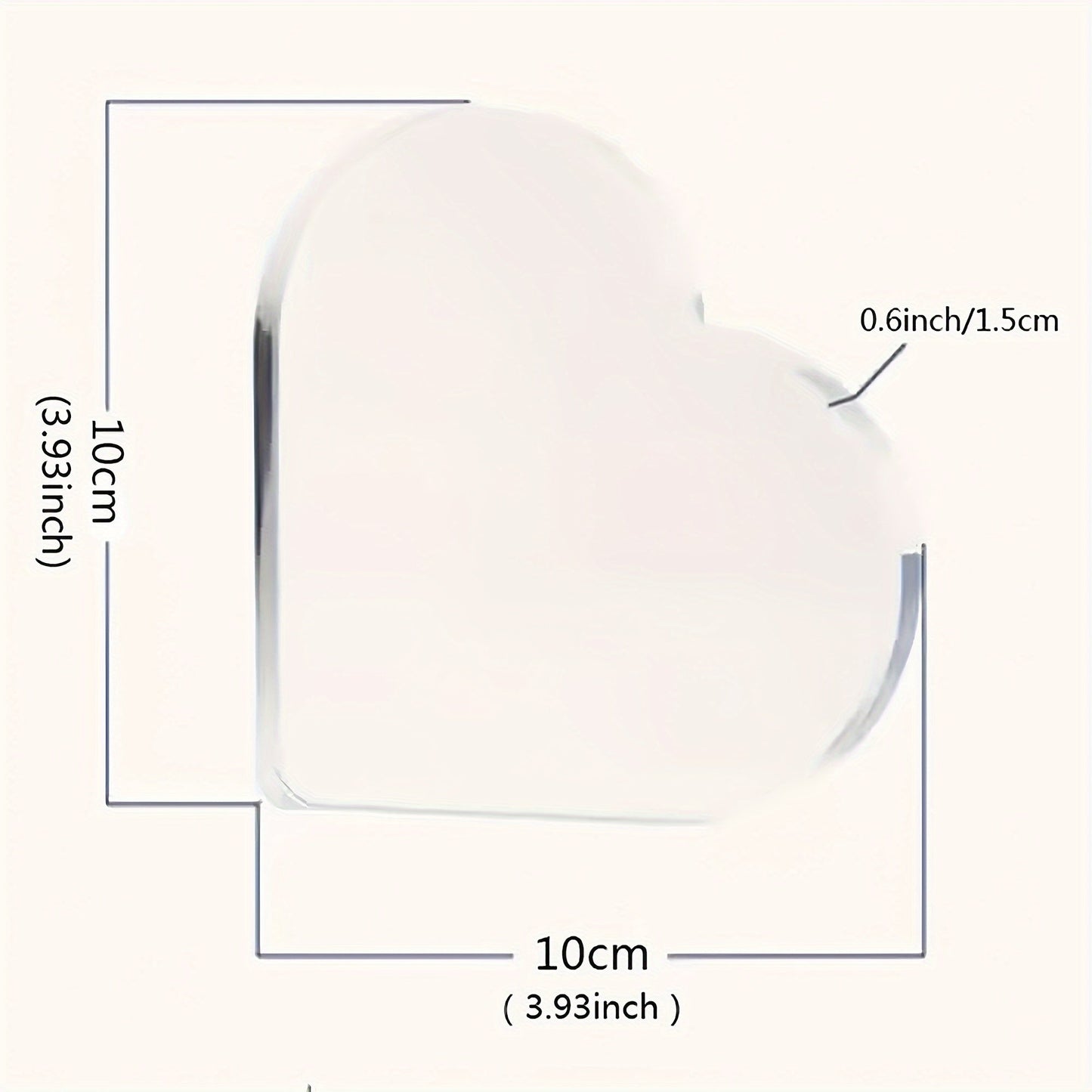 Get a Personalized Heart-Shaped Acrylic Photo Frame measuring 9.98x9.98cm - Ideal for Cherished Moments, Great for Christmas, Weddings & Anniversaries, Perfect Gift for Loved Ones