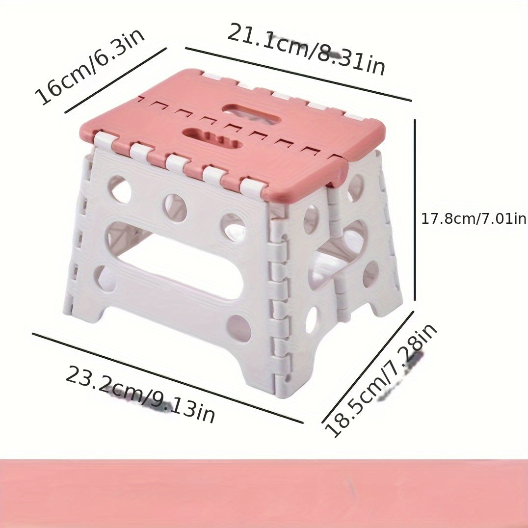 Our reliable Portable Folding Plastic Stool features a square shape and sturdy, durable design. No electricity is required, making it perfect for both home and outdoor use. Available in White, Pink, and Blue, this foldable stool offers convenience and