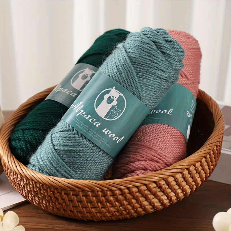 5-Pack Alpaca Wool Yarn, 500g Each, Multicolor Thick-Thin Yarn for Handmade Clothing - Various Styles