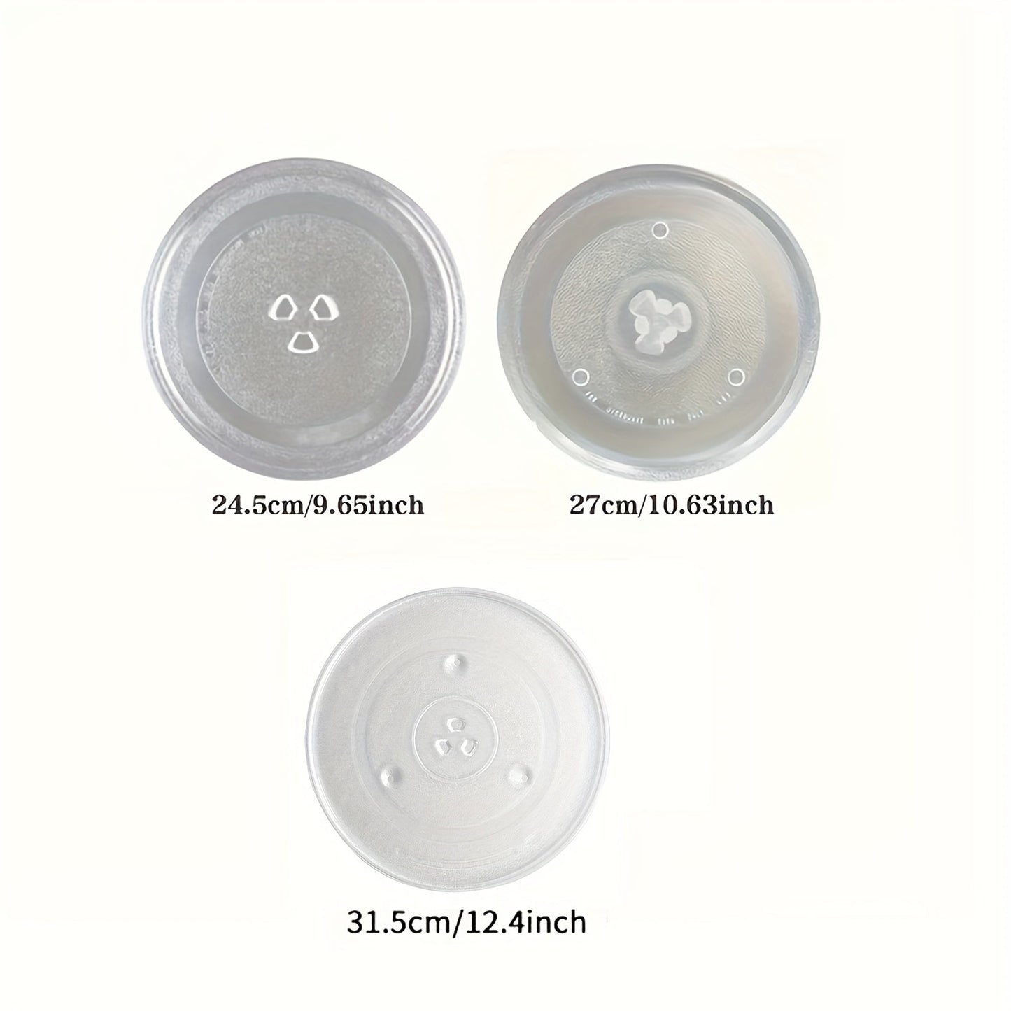 Durable Replacement Turntable Plate for Kitchen & Dining - Thickened Heat-Resistant Glass Microwave Tray, Compatible with Most Models