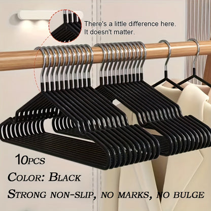 Sturdy Metal Coat Hangers, Set of 30/10, Anti-Slip, Long-Lasting for Bedroom, Closet Organization and Storage