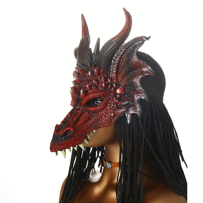 Masquerade Cosplay Dragon Mask for Halloween, Easter, and Parties - Made of PU Material