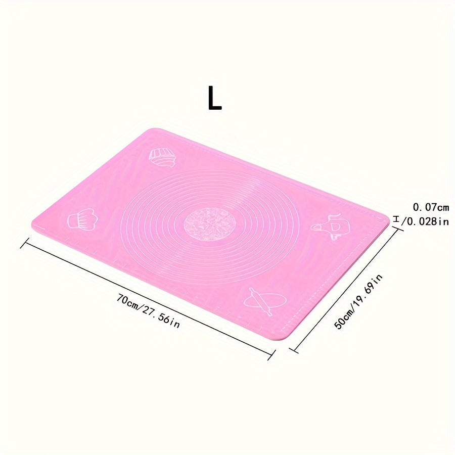 Silicone Pastry Mat - Perfect for Rolling Dough and Baking Bread, Candy, and Cookies - Essential Kitchen Tool for Holiday Baking on Christmas, Ramadan, Thanksgiving, Mother's Day, and Father's Day