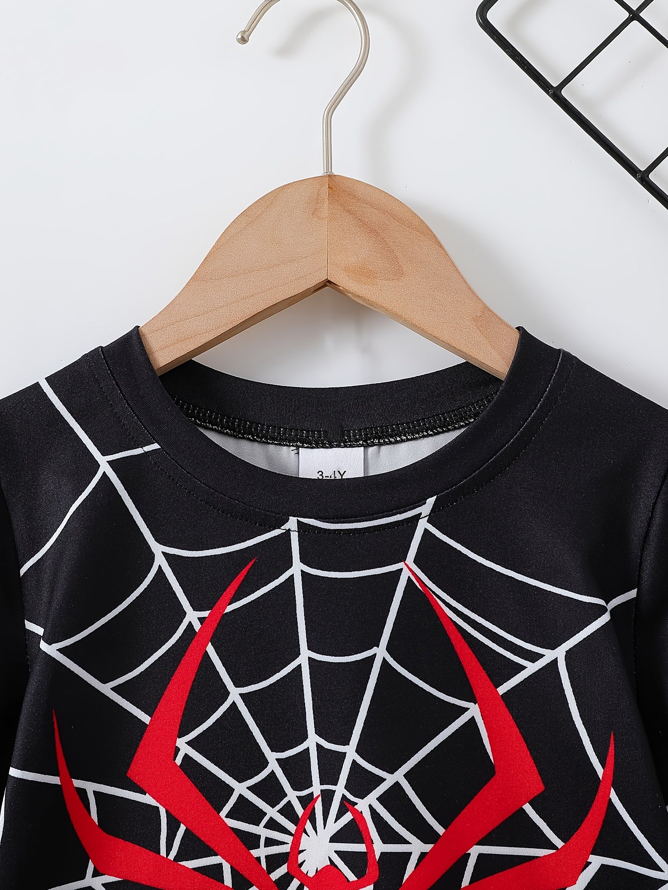 Boys Spider Graphic Print T-shirt & Shorts Set for summer comfort.