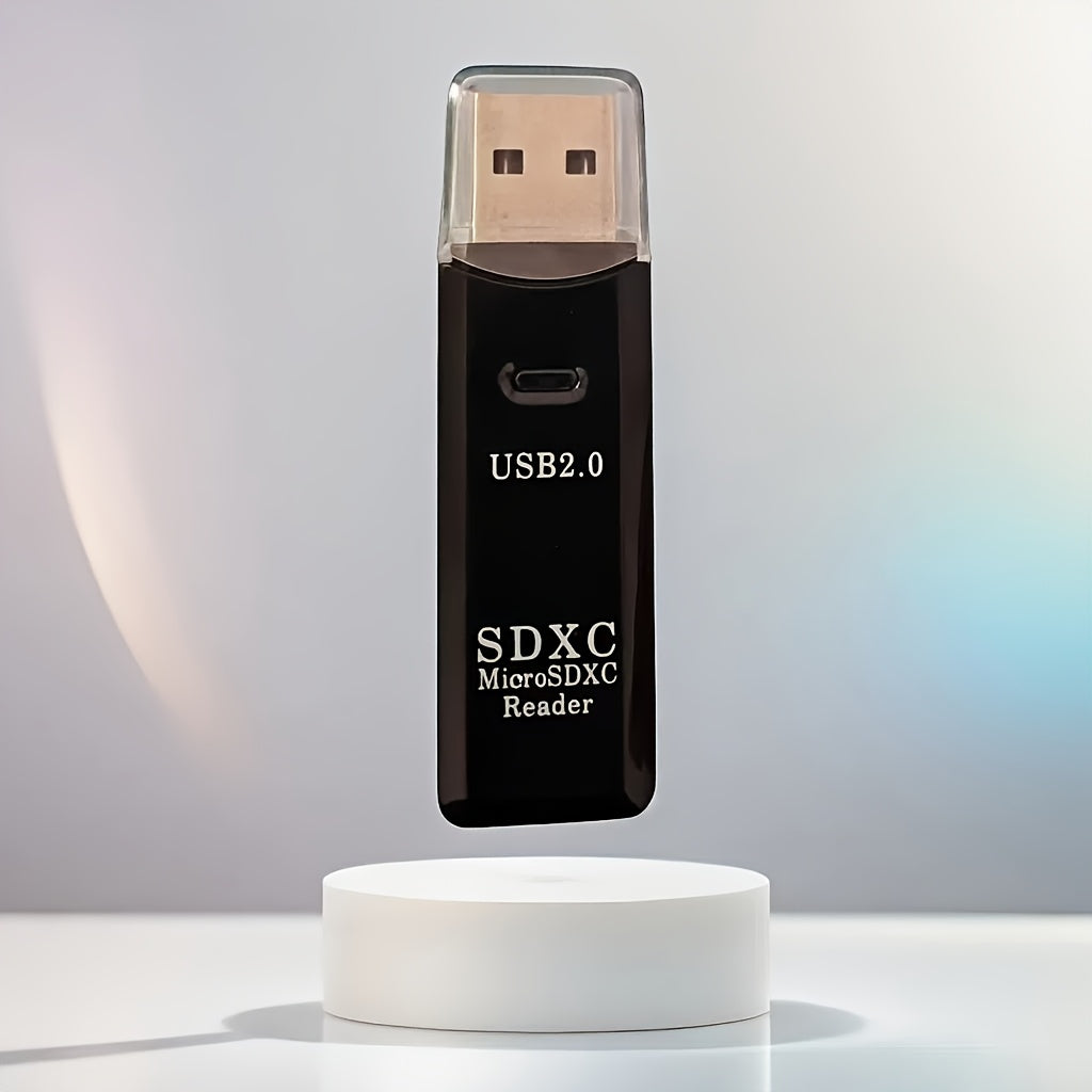 One USB 2.0 Mini SD card reader for high-speed data transfer, plug-and-play for cameras, no battery needed. Ideal for transferring photos.