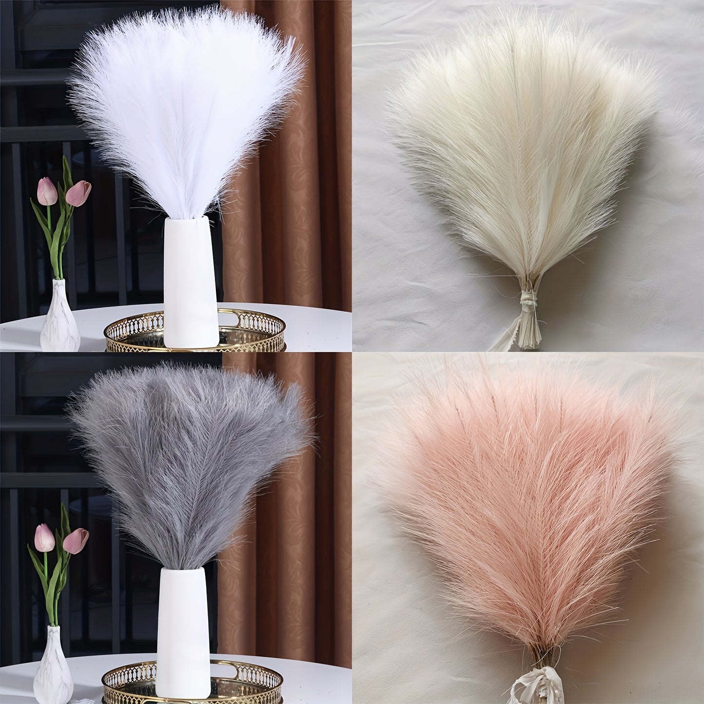 Artificial Pampas Grass Bouquet - Ideal for Wedding and Home Decor