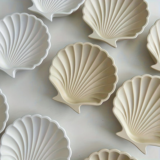 Ocean shell tray silicone mold for DIY plaster ornament storage.