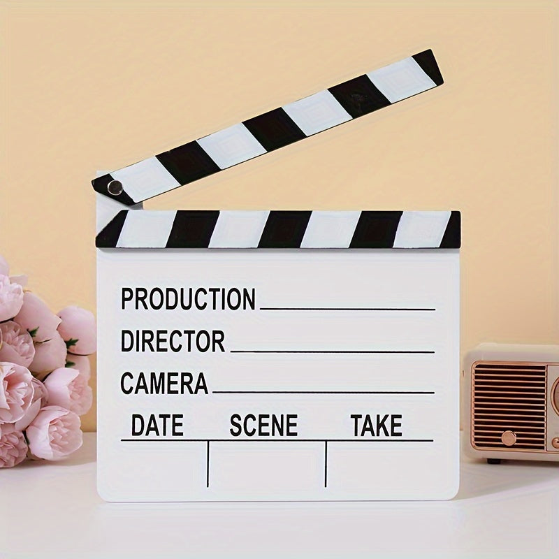 2D wooden clapboard for film directing, dimensions 7.08''x7.87''