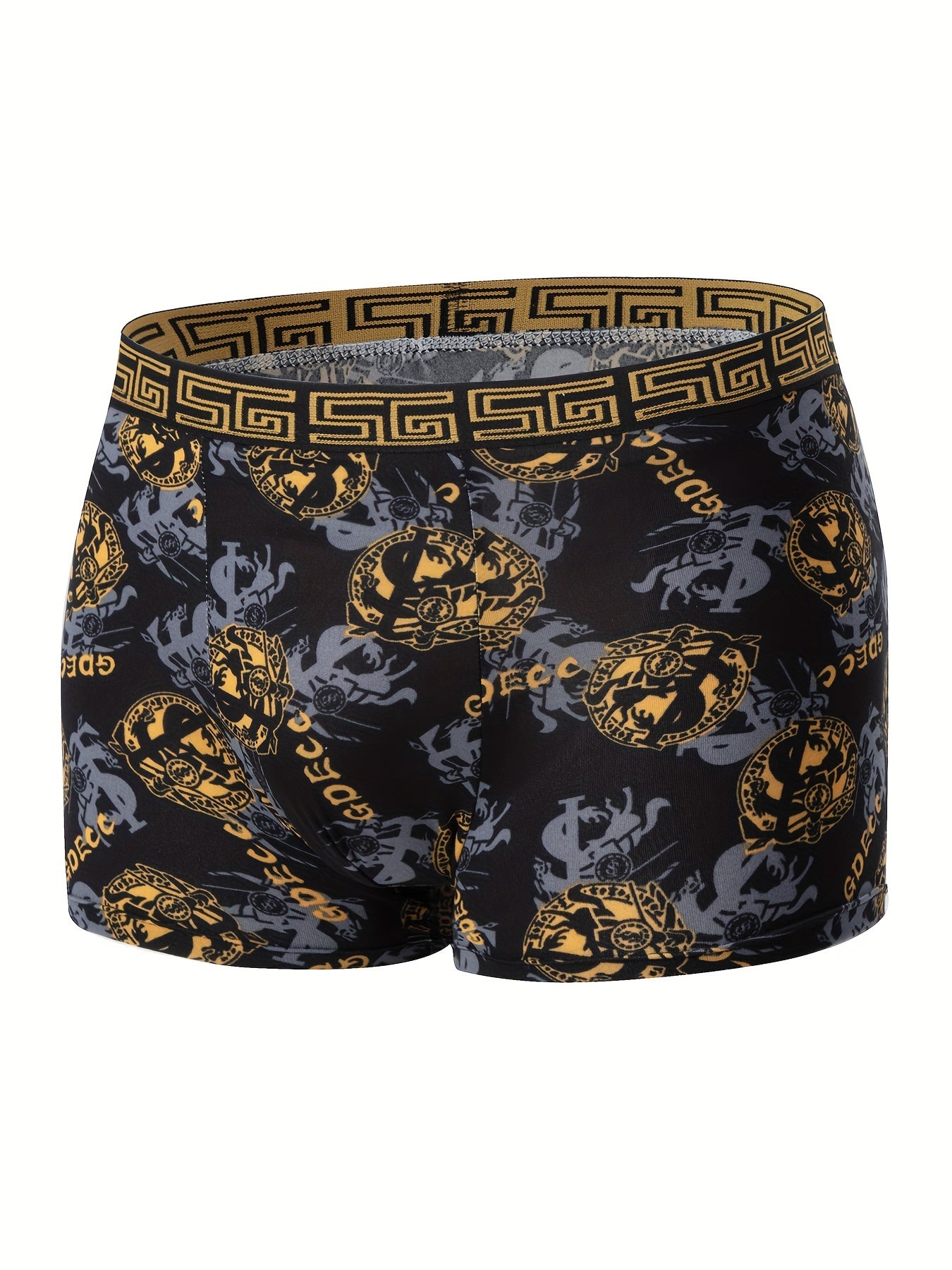 Pack of 10 men's boxer briefs with breathable fabric and fashion prints