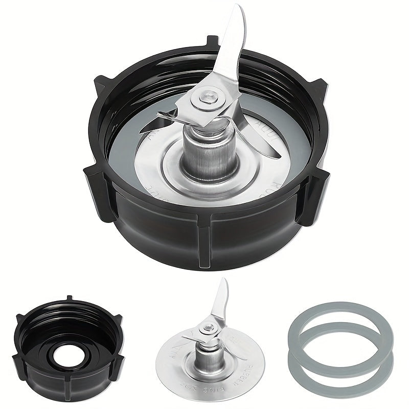 Upgrade your Osterizer Model with this Stainless Steel Ice Crusher Blade, Jar Base Cap, and 2 Rubber O-Rings Replacement Kit