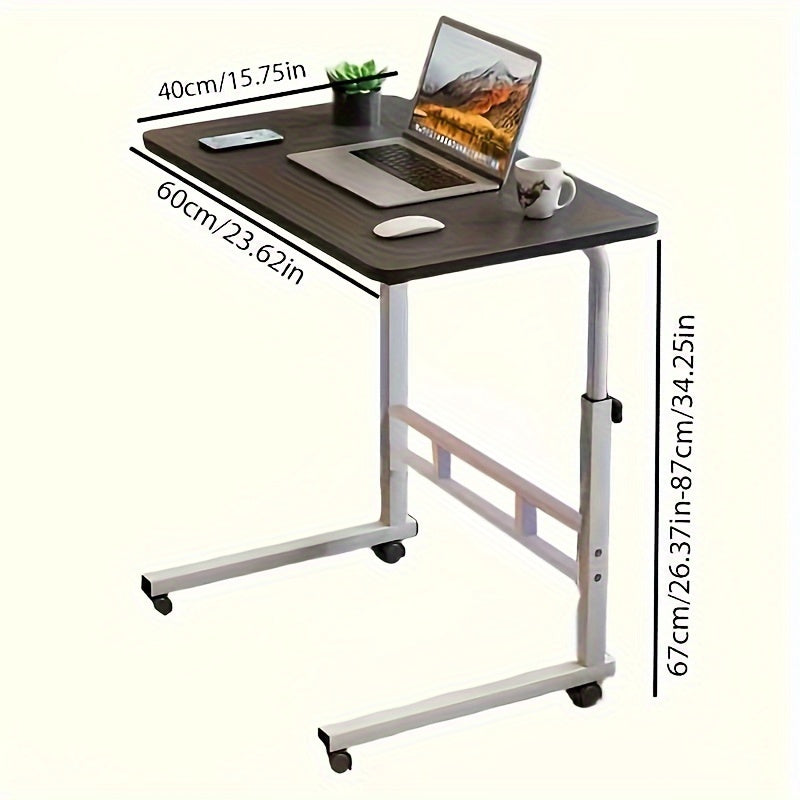 1pc Universal Pulley and Height Adjustable Folding Study Table for students and laptops.