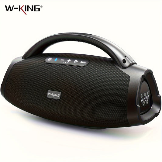 W-KING 200W RMS 250W Peak Ultimate Portable Wireless Speaker, Outdoor Speaker with APP Control, 5 Drivers in 3-Way System, Party Speaker with Bass Boost, USB, TF Card, AUX, Guitar Input for