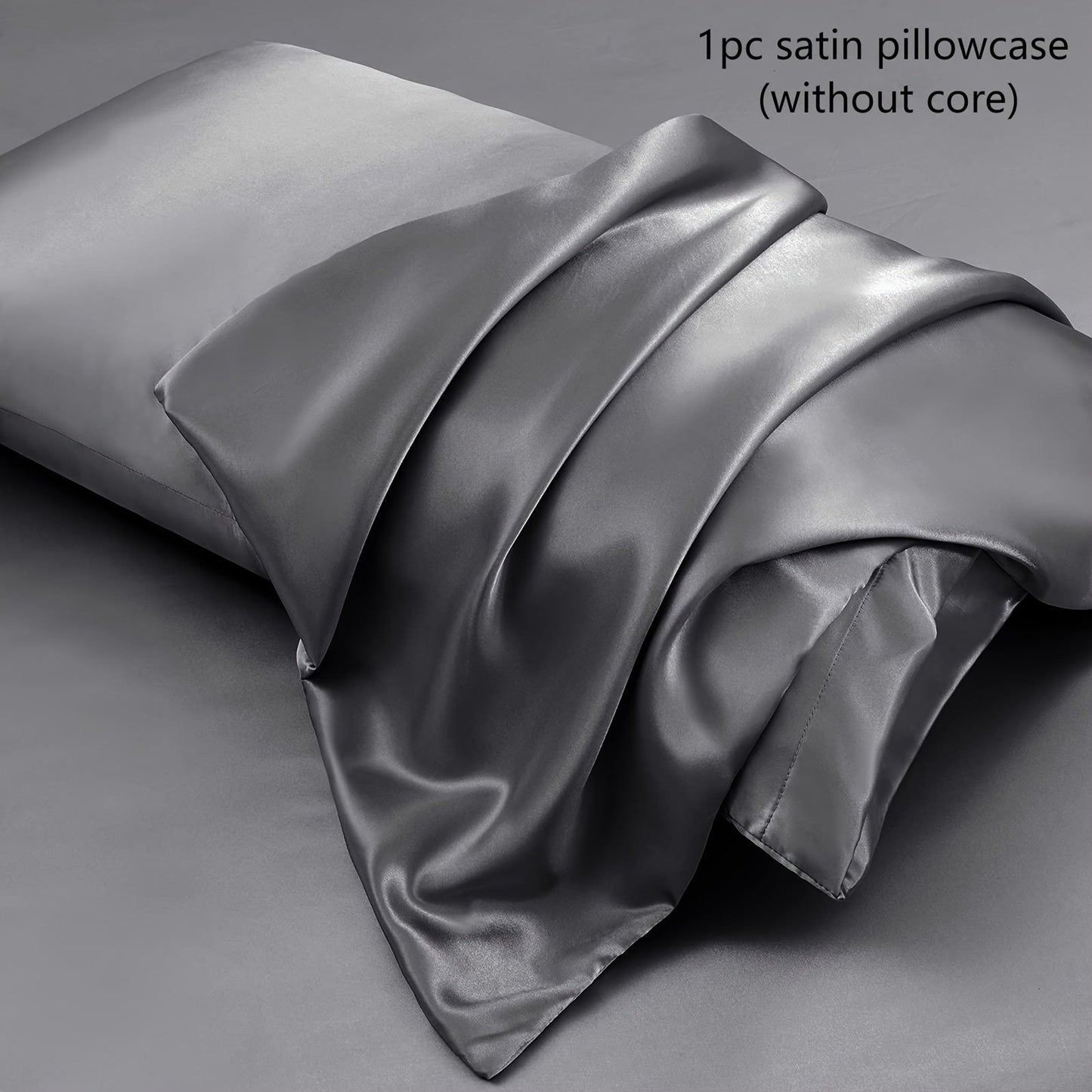 Purchase the luxurious Cool Soft Deluxe Satin pillowcases in black, measuring 50.8x76.2 cm. These pillowcases are designed specifically for hair and skin care. The set includes one Queen Size satin pillowcase with envelope closure, perfect for keeping