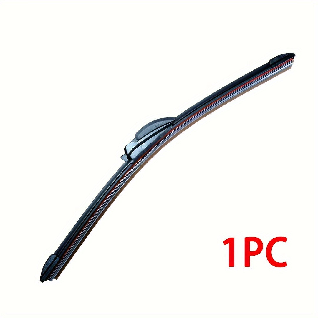 Universal fit 6-layer rubber blade wiper with J/U hook type, compatible with 99% of vehicle models, available in sizes 35.56-71.12cm.