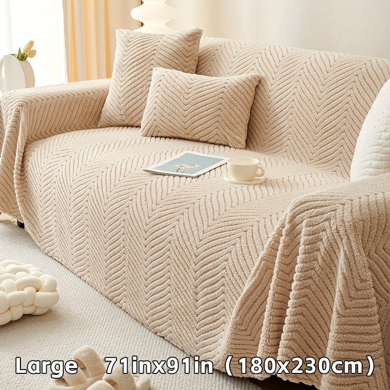 Thickened, pet-friendly sofa cover to protect furniture in bedroom, office, or living room.