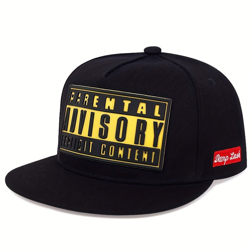 Men's hip hop cap available in 6 colors with lightweight acrylic material; choose from 1 piece alphabet design.