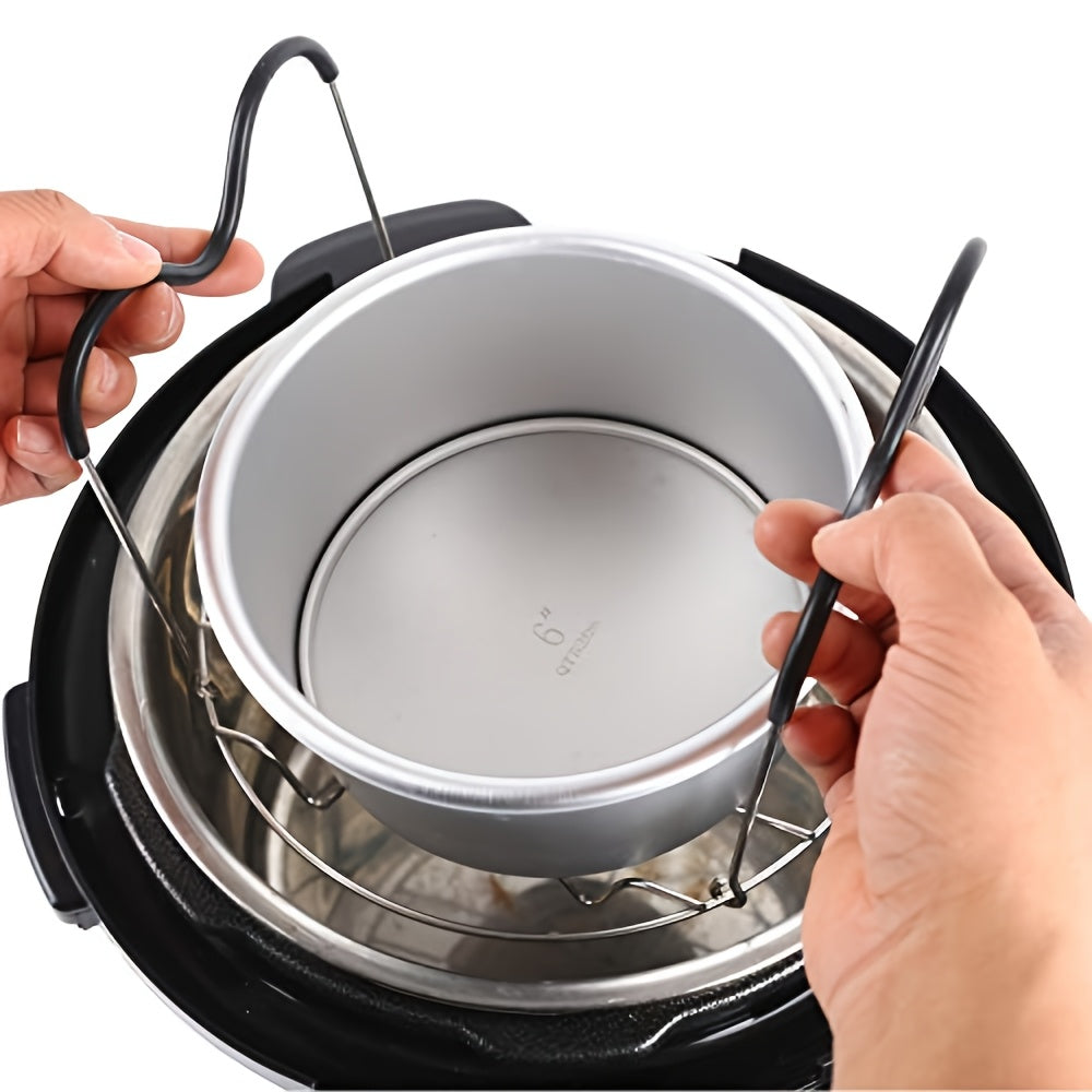 This versatile kitchen tool is perfect for steaming, baking, and separating water. With heat-resistant silicone handles, it's easy to use and convenient for all your pot accessories. Retrieve all your delicious food with ease using this multifunctional