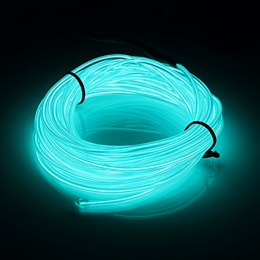 Bright Neon Light Strip for DIY decorating, festivals, Halloween, Christmas, and parties with 360° illumination.