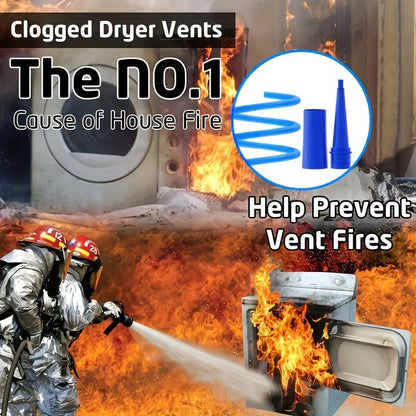 1 set of Dryer Vent Cleaner Kit includes a Dryer Lint Vacuum Attachment and Flexible Dryer Lint Brush, along with a Dryer Vent Vacuum Hose.