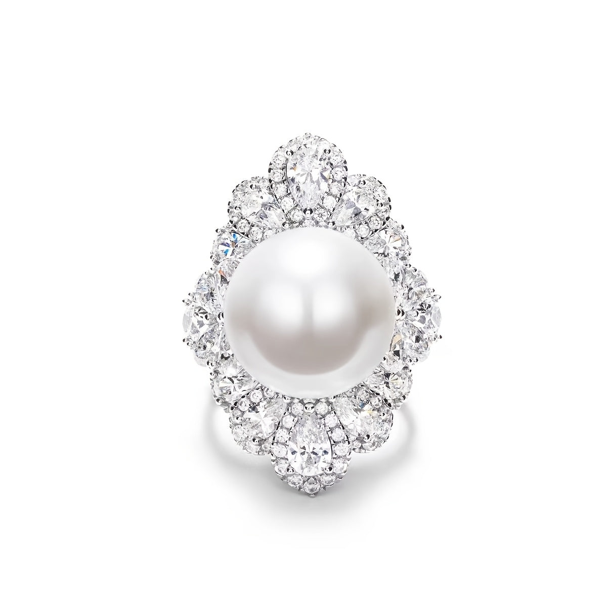 Luxurious 925 Silver Dual-Wear Freshwater Pearl Ring with Natural December Birthstone, Perfect for Everyday or Party Wear